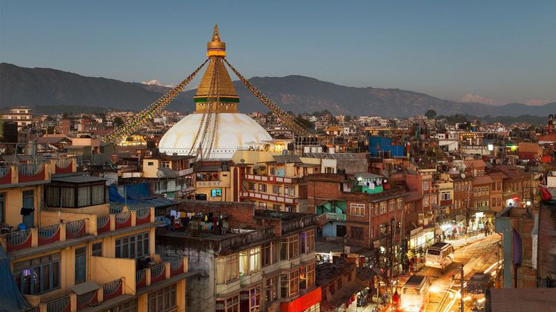 Dusk at Boudhanath images