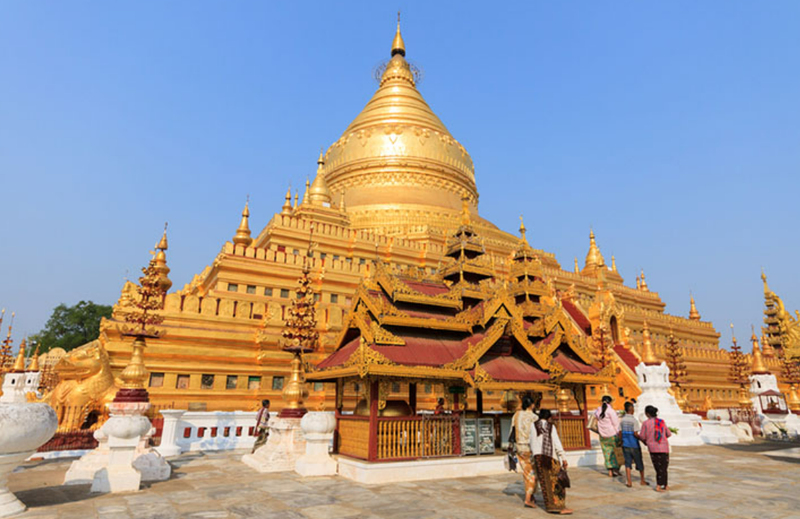 Shwezigon Pagoda in myanmar images