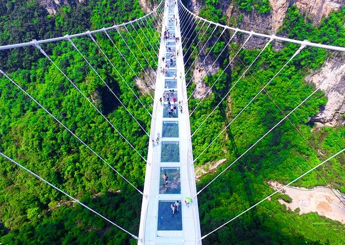 zhangjiaije grand canyon glass bridge images